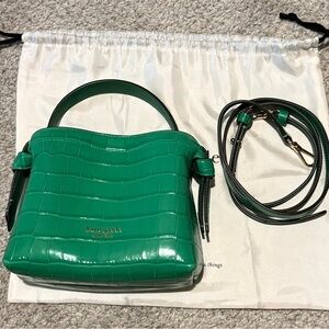 Kate Spade Emerald Croc-Embossed Crossbody Bag mini